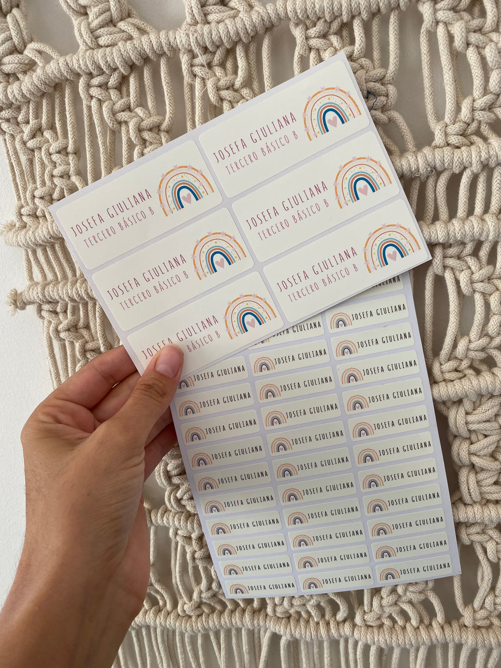 Etiquetas escolares Básicas